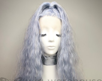 Synthetic  Lace Wig Long  Curly - Mauve Hightop - Floss