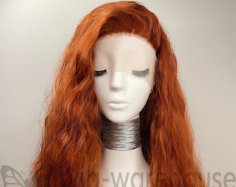 Synthetic lace wig | Long Curly - Willow Pillow Brown