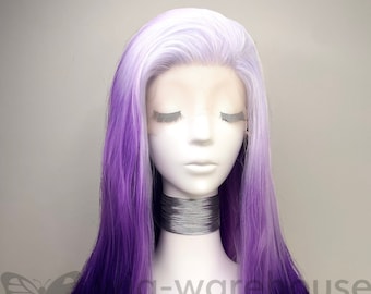 Synthetic  Lace  Wig Long Wave - Fuscia Femi