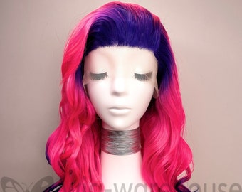 Synthetic   Lace  Wig Long  Curly - Fucia Lolanthe