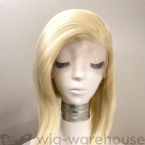 Synthetic Lace Bob Wig - Blonde