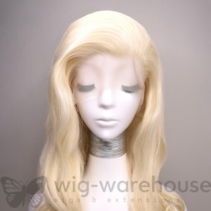 Synthetic Lace Wig Long Curly - Champagne Blonde