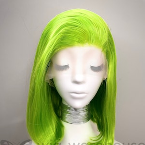 Synthetic Lace Bob Wig - Green