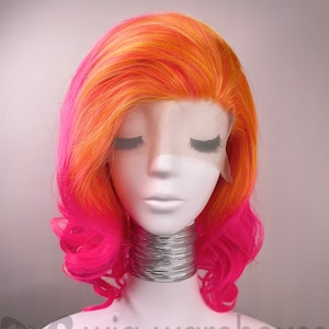 Synthetic lace wig | Short Curly - Cardinal Marmalade