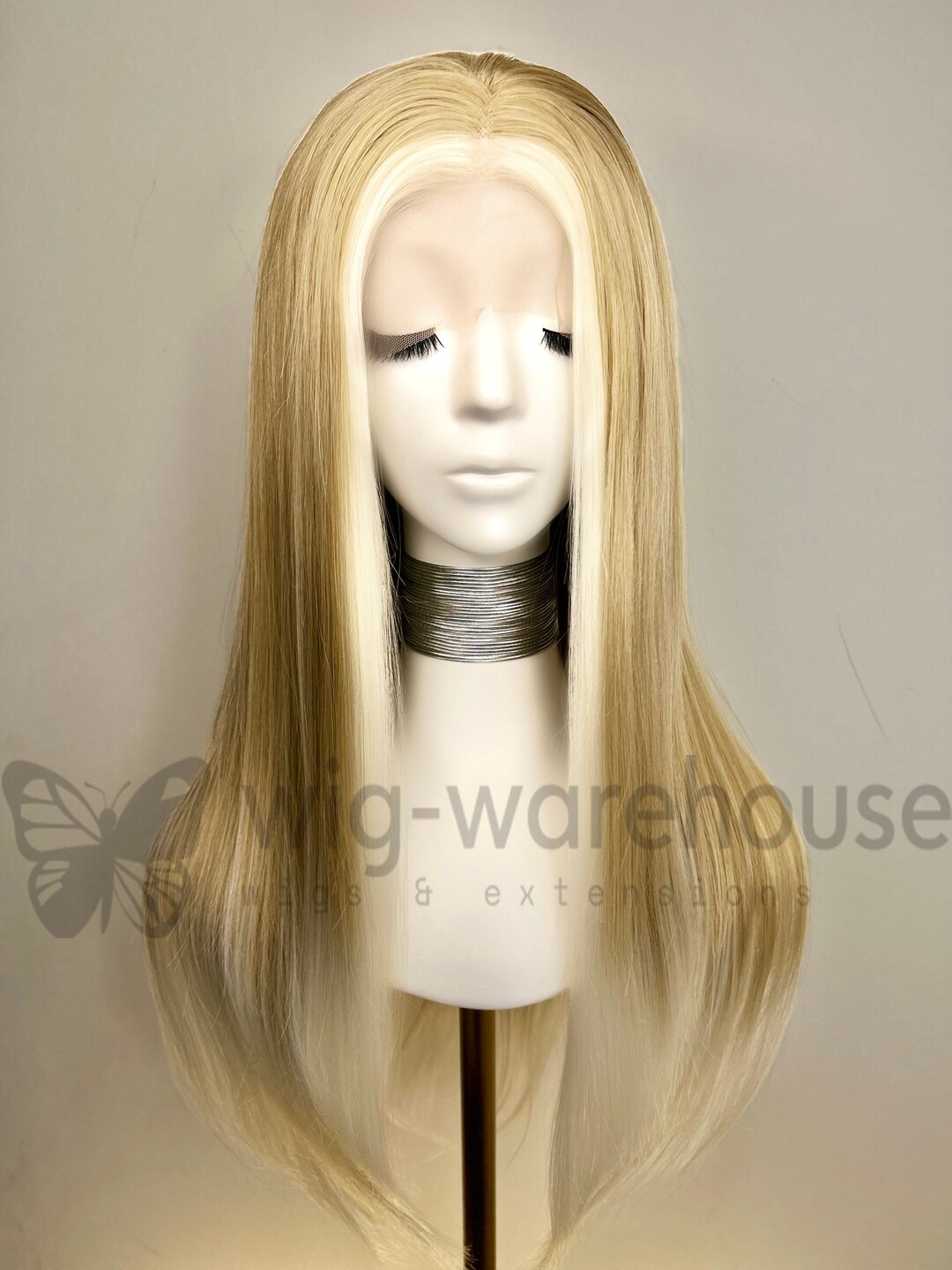 Synthetic Wig Long Straight Coffee Latte Etsy