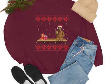FUNNY CUSTOM CHRISTMAS Sweater Alf on a Shelf Elf on a Shelf Christmas Sweater for Boyfriend Retro Christmas Sweater Etsy UK