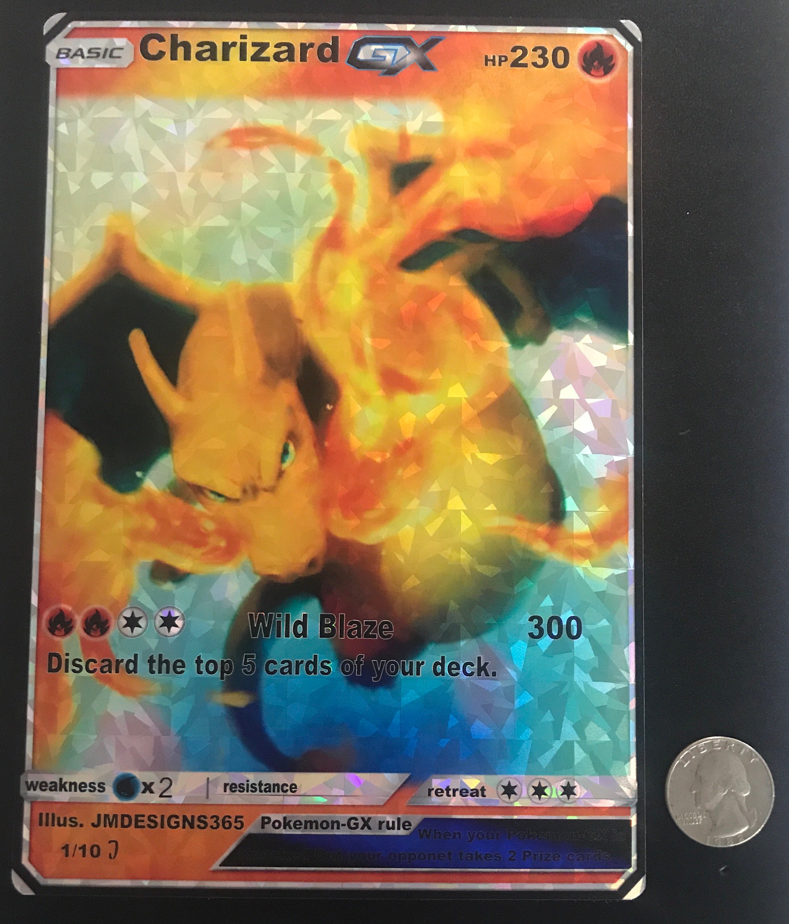 Custom jumbo Pokémon card Etsy