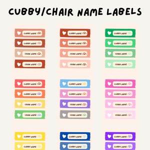 Cute Cubby Labels, Classroom Labels, Classroom Decor, Chair Labels, Ombre Themed, Cute Classroom Themes, Canva