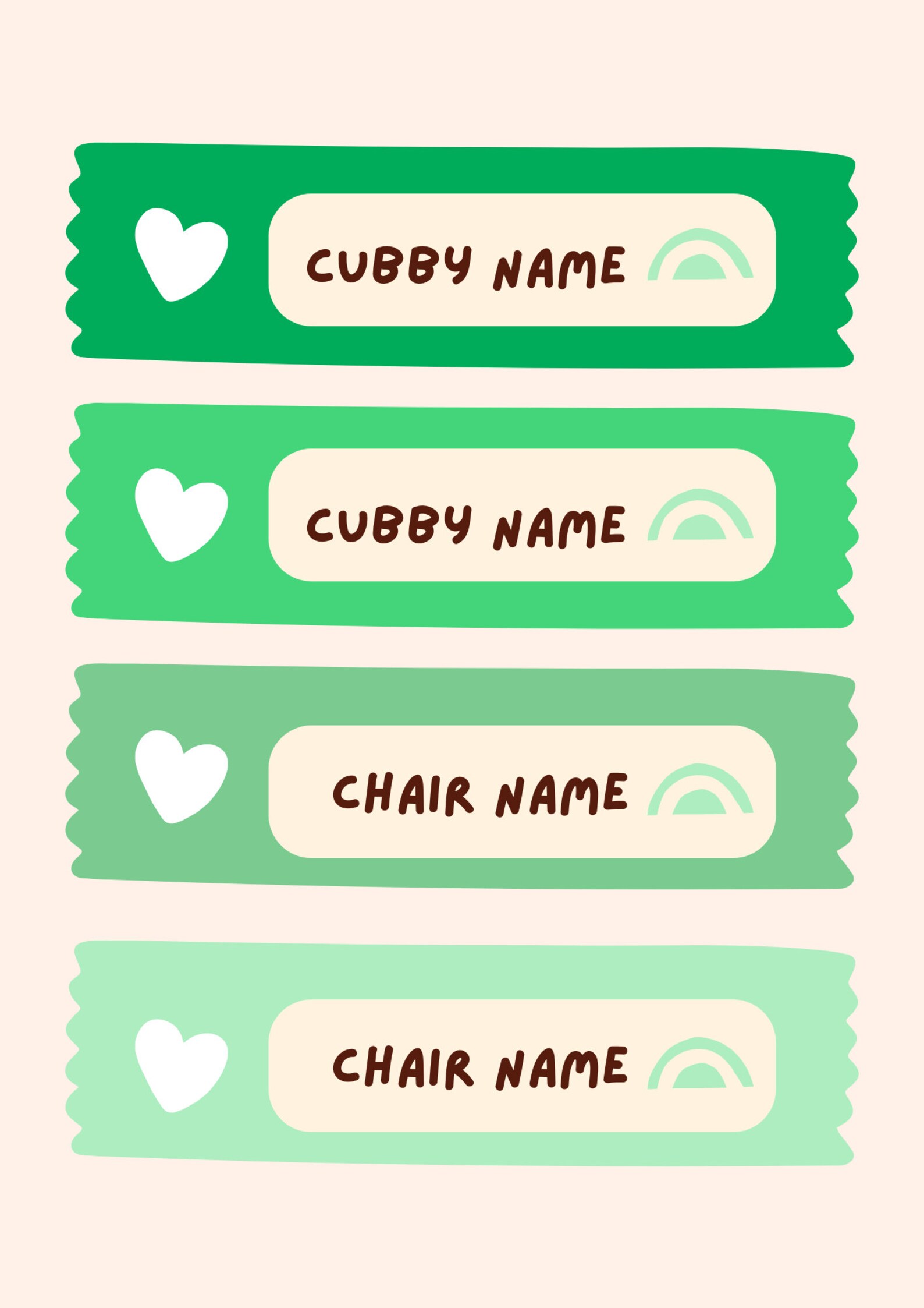 Cute Cubby Labels, Classroom Labels, Classroom Decor, Chair Labels