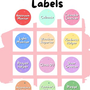 Cute Job Label, Classroom Jobs, Classroom Decor, Hippie Classroom Theme, Retro Themed, Cute Classroom Themes, Canva