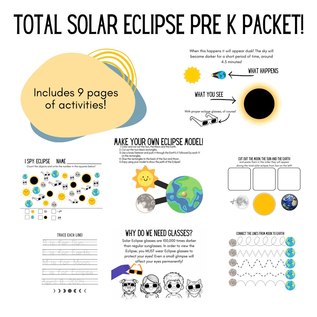Eclipse Activities, Pre K Activities, Classroom Activities, Pre-k ...