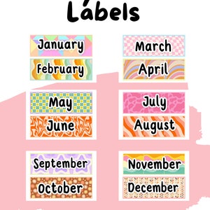 Cute Classroom Month, Classroom Days, Classroom Decor, Hippie Classroom Theme, Retro Themed, Cute Classroom Themes, Canva