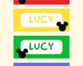 Magical Mouse Themed Classroom Tags, Classroom Tags, Classroom Decor, Mouse Classroom Theme, Fun Themed, Classroom Themes, Name Tags, Canva