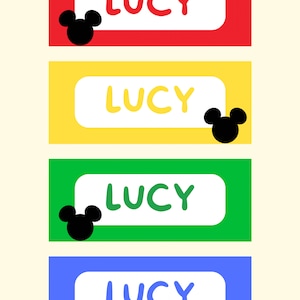 Magical Mouse Themed Classroom Tags, Classroom Tags, Classroom Decor, Mouse Classroom Theme, Fun Themed, Classroom Themes, Name Tags, Canva