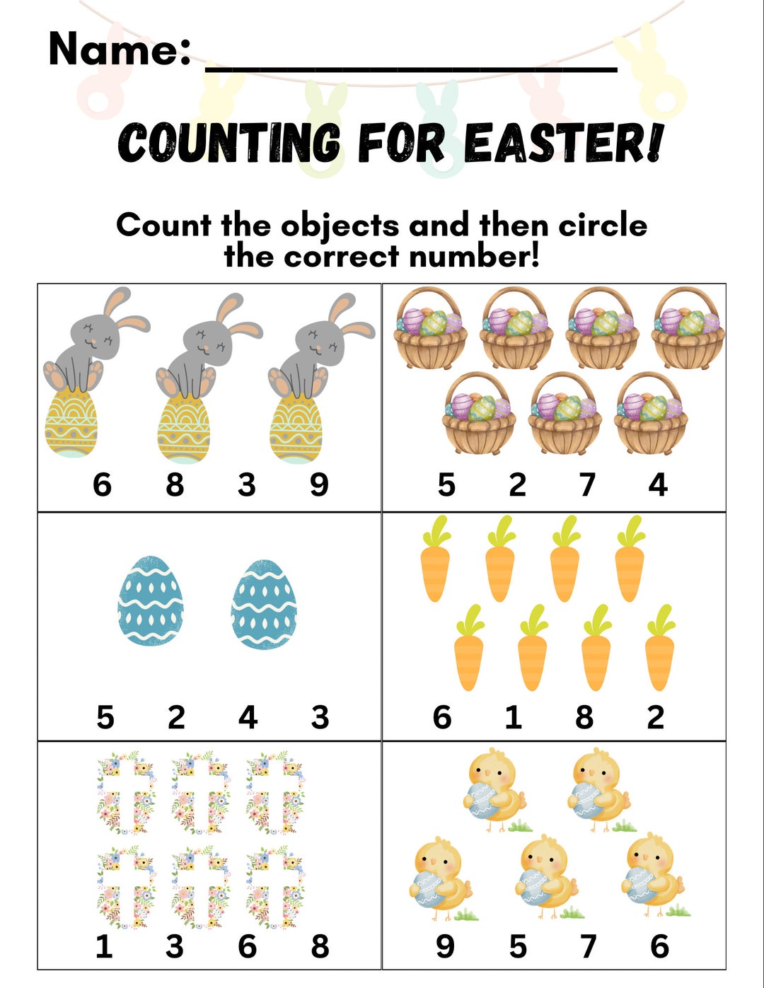 Easter Number Matching for Pre- K • Prek Fine Motor • Preschool Tools ...