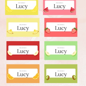 Etichette per aula a tema frutta, Etichette per aula, Arredamento dell'aula, Tema per aula fruttuosa, A tema frutta, Temi per la classe, Etichette con nome, Canva