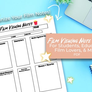 Film Viewing Note Sheet - Organize Your Film Viewing Sessions!