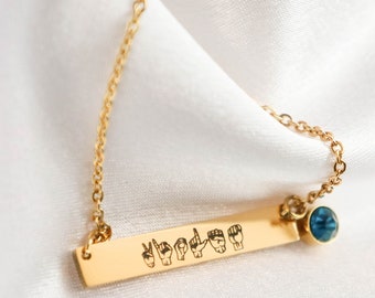 Asl Name Necklace - Etsy