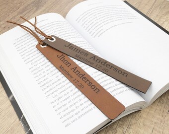 Marcapáginas de piel grabado personalizado: Regalo ideal para amantes de los libros