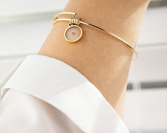 Bracciale con ciondolo di produzione artigianale in acciaio regolabile – – Gioielleria e Laboratorio Ostia
