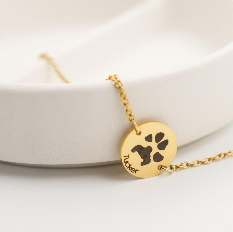 Actual Paw Print Bracelet for Women, Pet Memorial Jewelry, Dog Loss ...