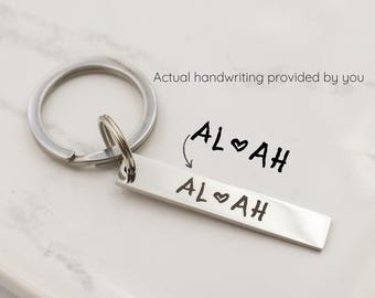 Custom Handwriting Keychain, Personalized Actual Handwriting Gift, Memorial Keychain, Mother’s Day Gift, Father’s Day Gift, Sympathy Gift