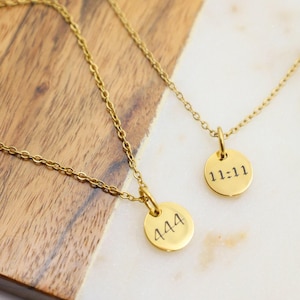 Personalized Angel Number Necklace, Lucky Number Pendant, Spiritual Jewelry Gift for Women, Birth Date Necklace, Waterproof Design