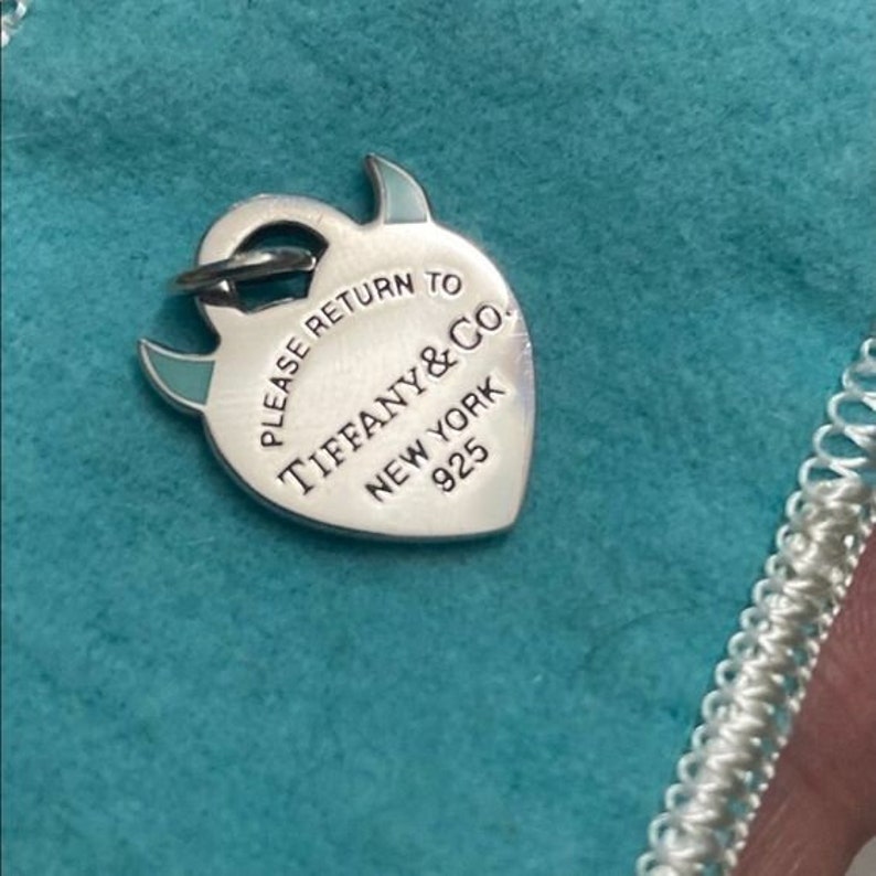 Tiffany & Co Necklace Vintage Heart Devil Horns Rare Unique Etsy