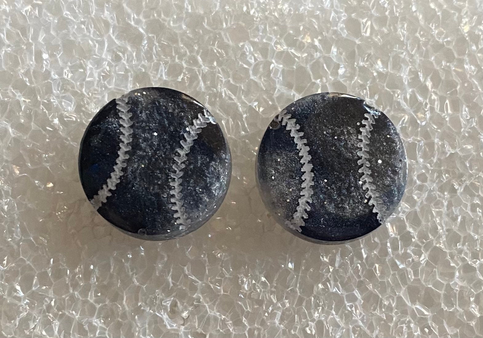 Baseball Stud Earrings Etsy