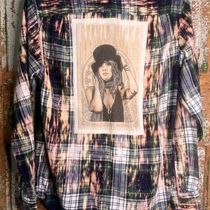 flannel with Stevie Nicks image on the back