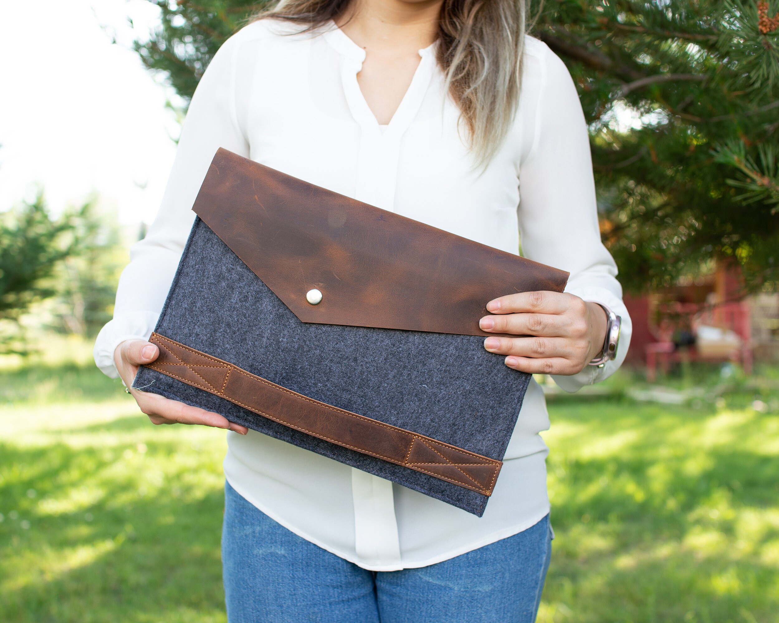 Custom Leather Felt MacBook Air Pro 13 14 15 16 Case - Etsy