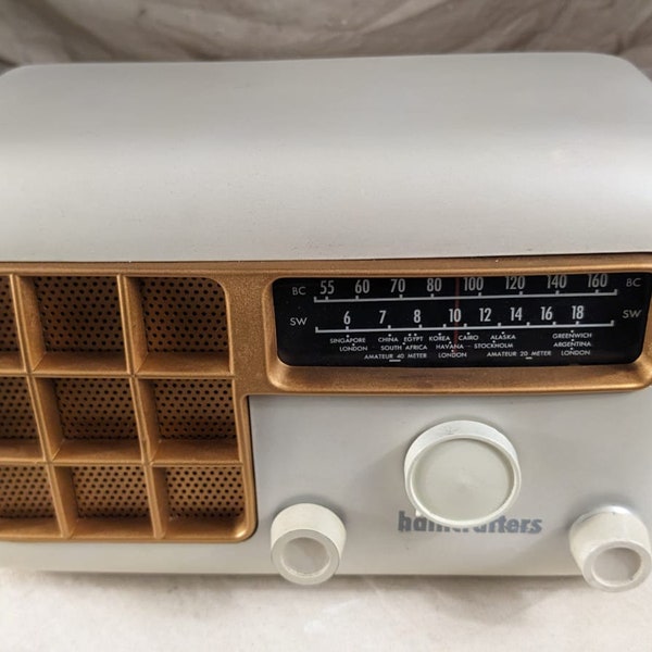 Rare Pearl Finish 1951 Hallicrafters Continental 5R 30 Mantle Set Radio Receiver