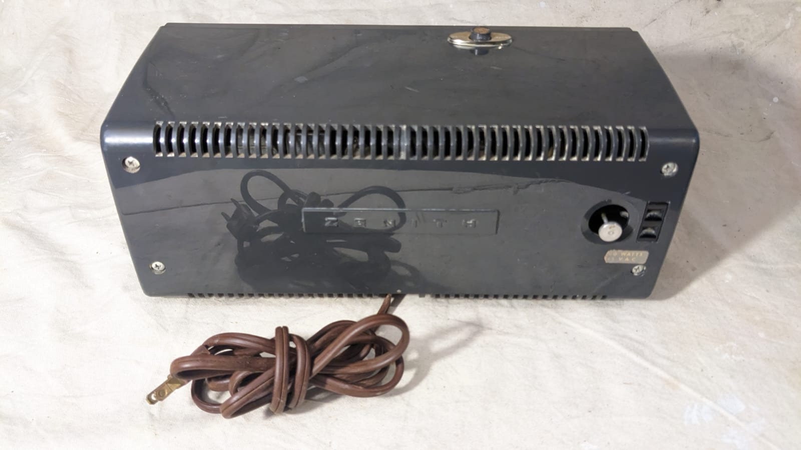 Vintage Zenith Clock Radio C624 Charcoal Gray 1959. Etsy