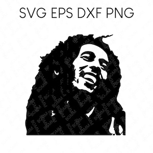 Bob Marley SVG, Reggae Music SVG, Jamaika SVG Datei für Cricut, Eps Dx Png
