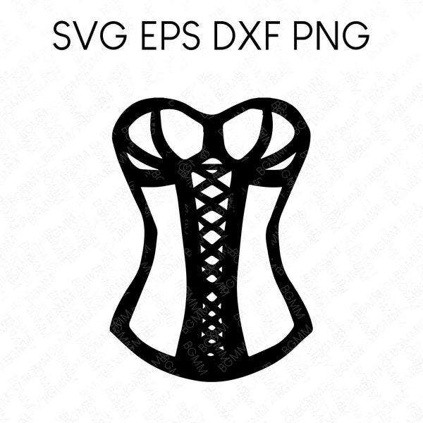 Corset SVG, Corsette SVG Cut File For Cricut, Eps Dxf Png