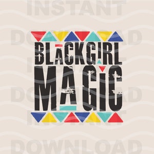 Boss Lady Magic SVG - Dark Skin Queen - Melanin Girl Pride Silhouette - Little Dark-Skinned Chick - Afro Women Png Dxf