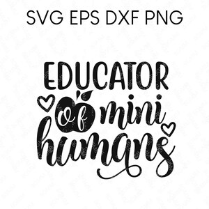 Erzieher mini Mensch SVG, Lehrer Zitat SVG