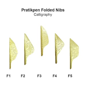 Pratikpen Folded Nibs pennino con manico dal design unico fatto a mano con scritte a mano