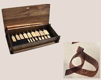 Personalized Arabic Calligraphy Pens – Celi Thuluth Set (4–20mm), Bamboo Wooden Pen Nibs