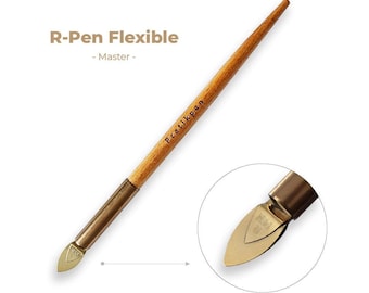 Personalized Pratikpen R-Pen Flexible – Handmade Beechwood Pencil Handle, Professional Writing Pen