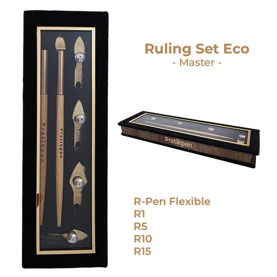 Pratikpen Ruling Pen Calligraphy Set – Interchangeable Nibs Wooden Ink Drawing Drafting Pen Kit