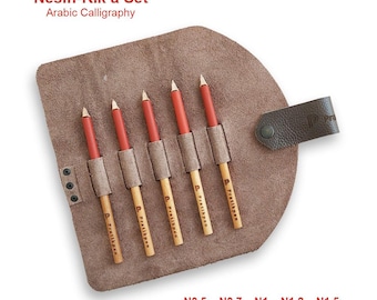 Personalized Nesih and Rik'a Calligraphy Pen Set – Arabic Calligraphy Tools | Pratikpen Classic Handmade Kit