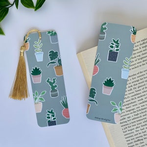 House Plant Bookmark, Bookworm Gift, Book Lover, Gift, Plant Lover, Bookmark With Tassel, Plant Gift, Reading, Books, House Plants, Plants