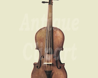 Vintage PNG & JPG "Violin" Download Clipart Images for Crafts, Wall Art Prints, Collages...