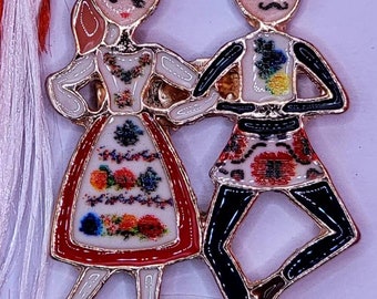 M* Martisor Fata si Baiat Traditional Brooch