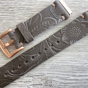 Samsung Galaxy Watch Band, Leather Samsung Galaxy Watch Band, Galaxy Watch Band, Galaxy Watch leather Band - Grey  -