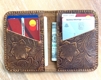 Flower Wallet Minimalist Wallet Card Holder Ultra Slim Wallet Women's Wallet Men's Wallet Flower Wallet,