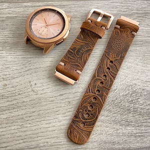 Samsung Galaxy Watch Band, Series 40mm 44mm, Leather Samsung Galaxy Watch Band, Galaxy Watch Band, Galaxy Watch leather Band - B -