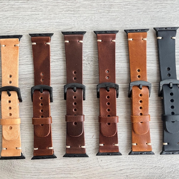 Handmade Apple Watch Band, Custom Leather Bands, 49-42-45-46-38-44-41-40 mm Series 11, 10, 9, 8, 7, 6, 5, 4, 3, 2, 1, SE, ULTRA,