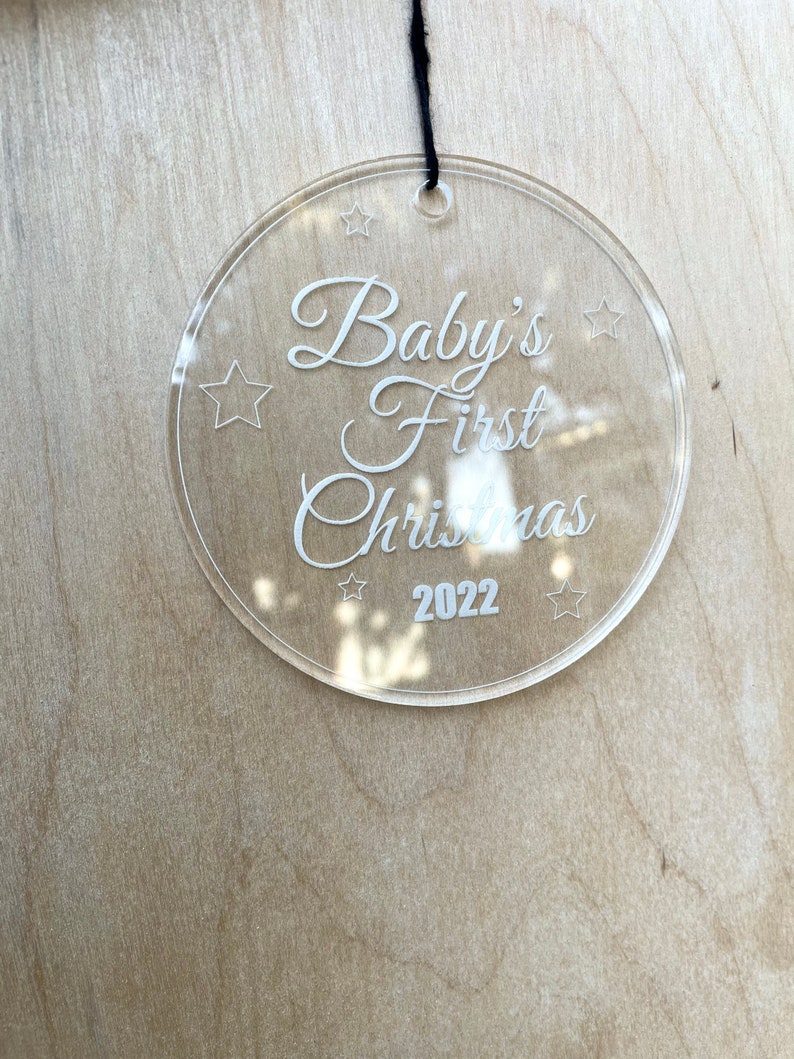 Babys First Christmas 2022 Babys First Christmas 2022 Ornament Clear Acrylic First Etsy UK
